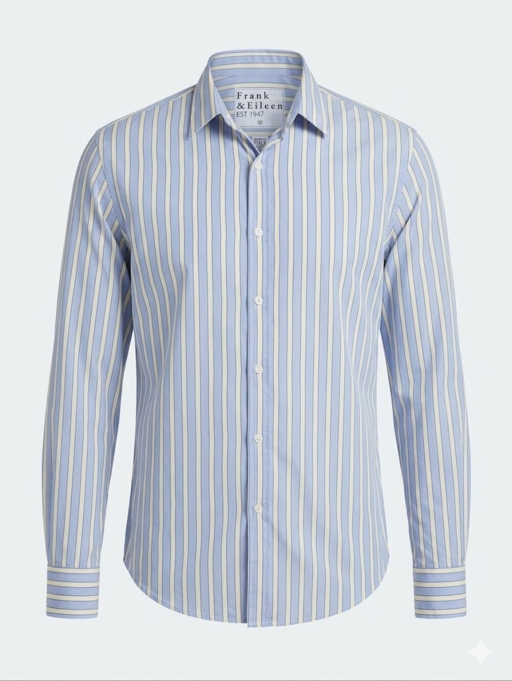 Frank & Eileen Men’s Paul Button Down Shirt - Blue/Yellow Stripe - Medium EUC